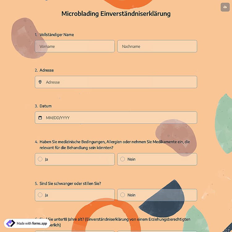 Microblading Einverständniserklärung