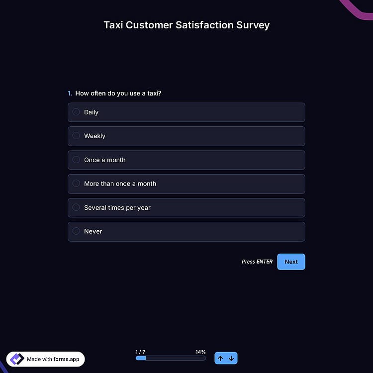 Taxi Customer Satisfaction Survey