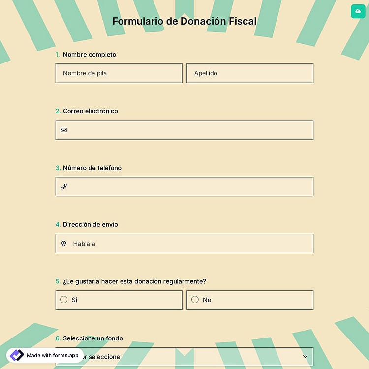 Formulario de Donación Fiscal