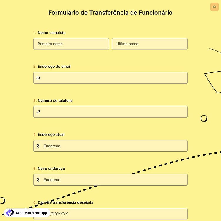 Formulário de Transferência de Funcionário