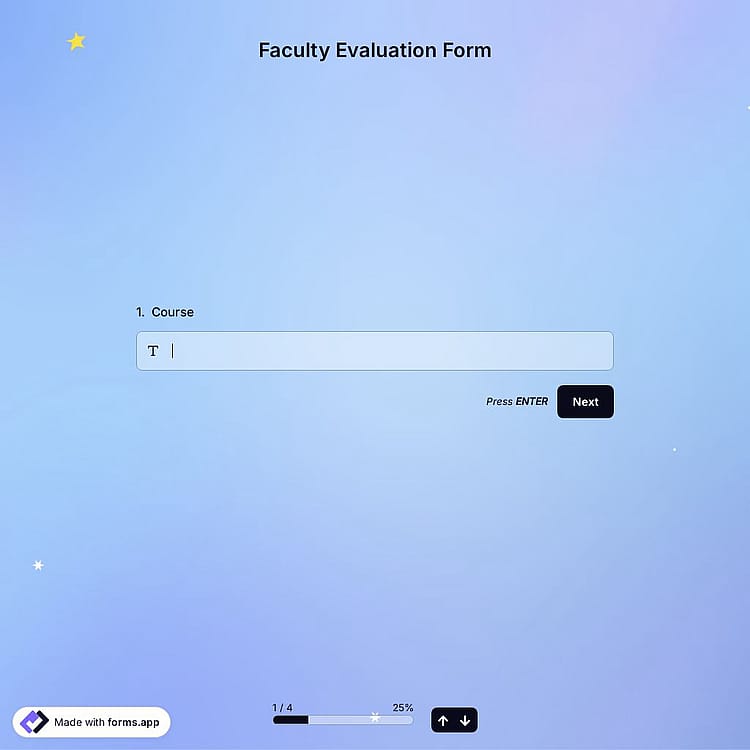 Faculty Evaluation Form