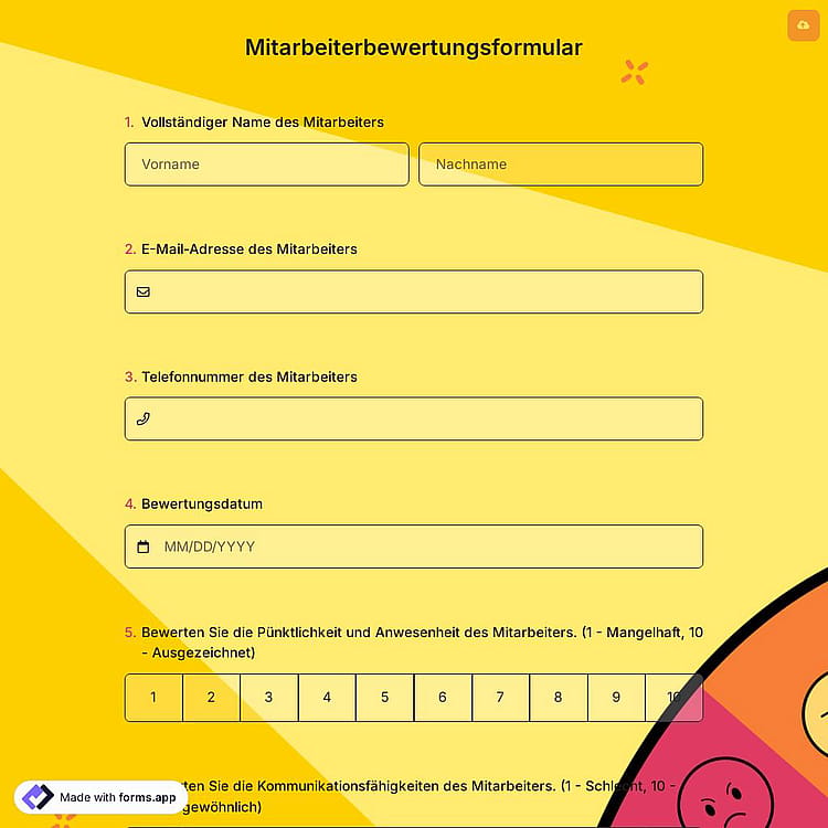 Personalbewertungsformular