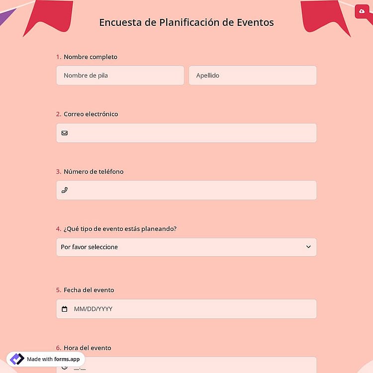 Encuesta de Planificación de Eventos