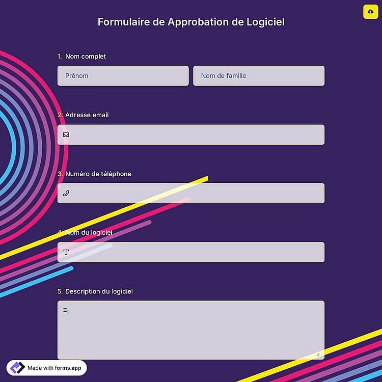 Formulaire de Approbation de Logiciel