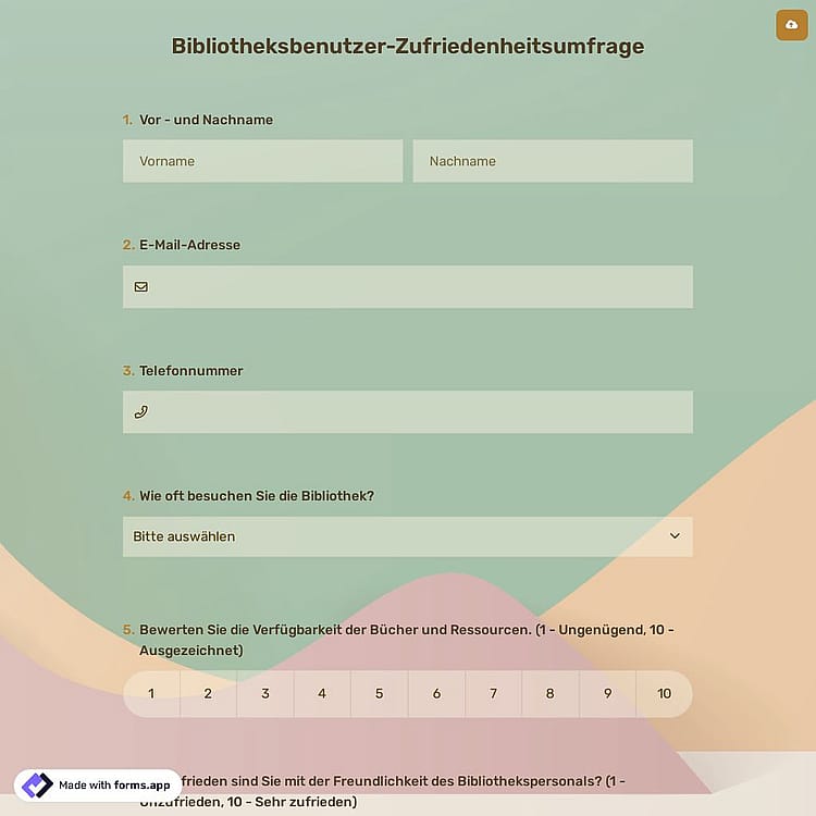 Bibliotheksbenutzer-Zufriedenheitsumfrage