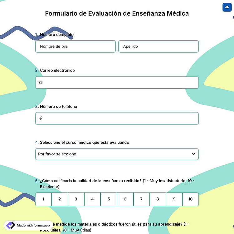 Formulario de Evaluación de Enseñanza Médica