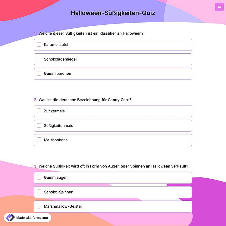 Halloween-Süßigkeiten-Quiz