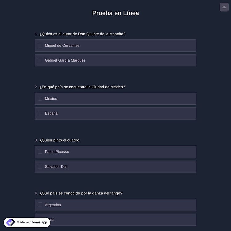 Prueba en Línea