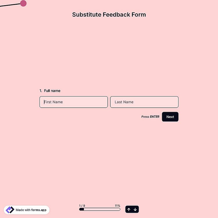 Substitute Feedback Form