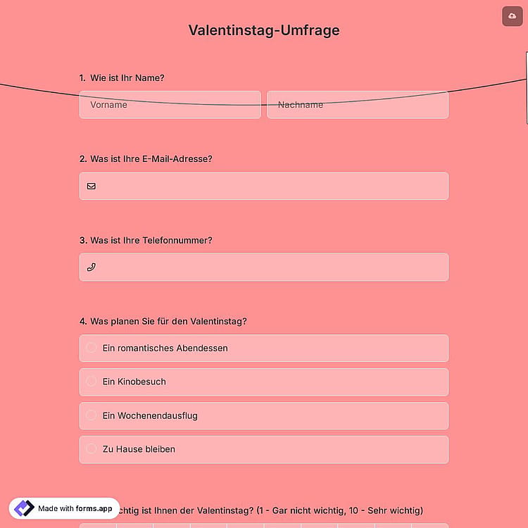 Valentinstag-Umfrage