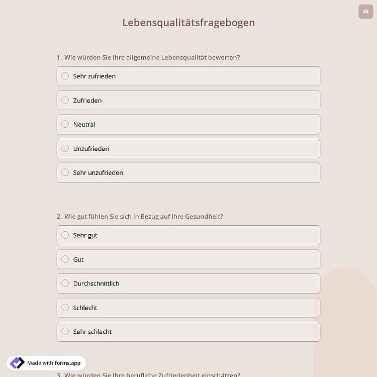 Lebensqualitätsfragebogen