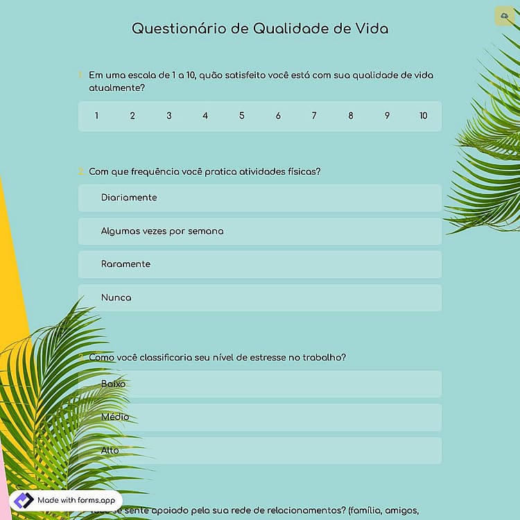 Questionário de Qualidade de Vida