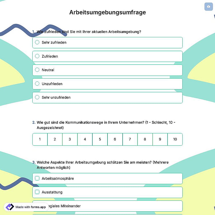 Arbeitsumgebungsumfrage