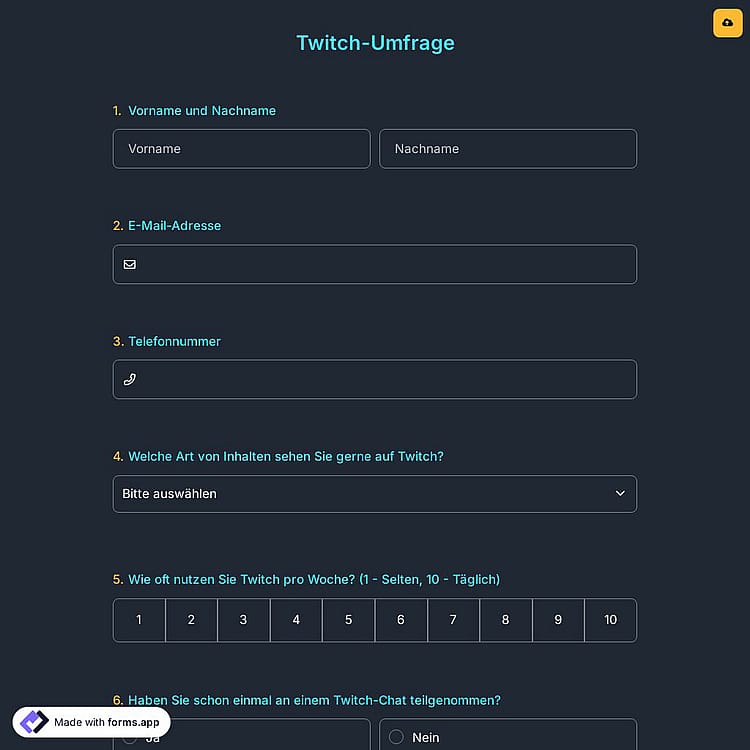 Twitch-Umfrage