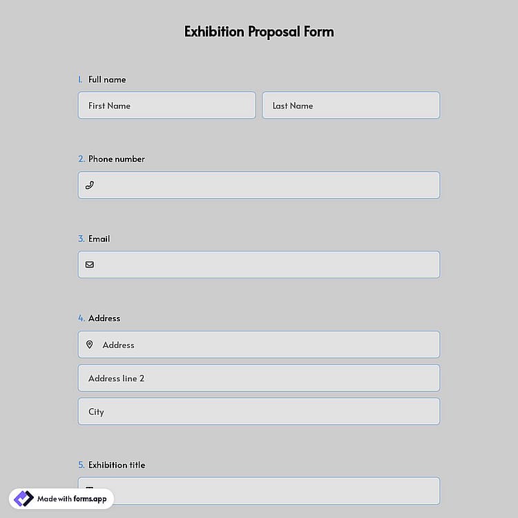 Exhibition Proposal Form