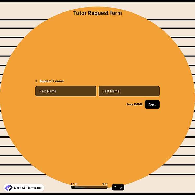 Tutor Request Form