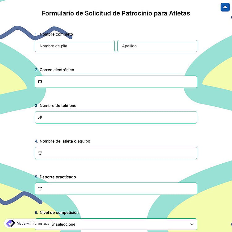 Formulario de Solicitud de Patrocinio para Atletas