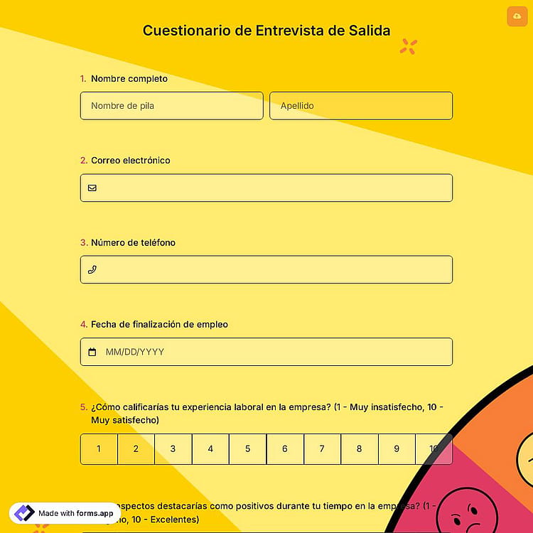 Cuestionario de Entrevista de Salida