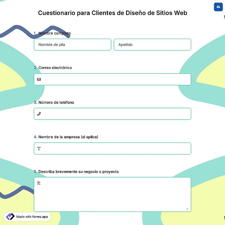 Cuestionario para Clientes de Diseño de Sitios Web
