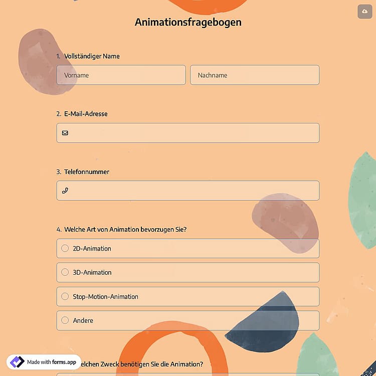 Animationsfragebogen