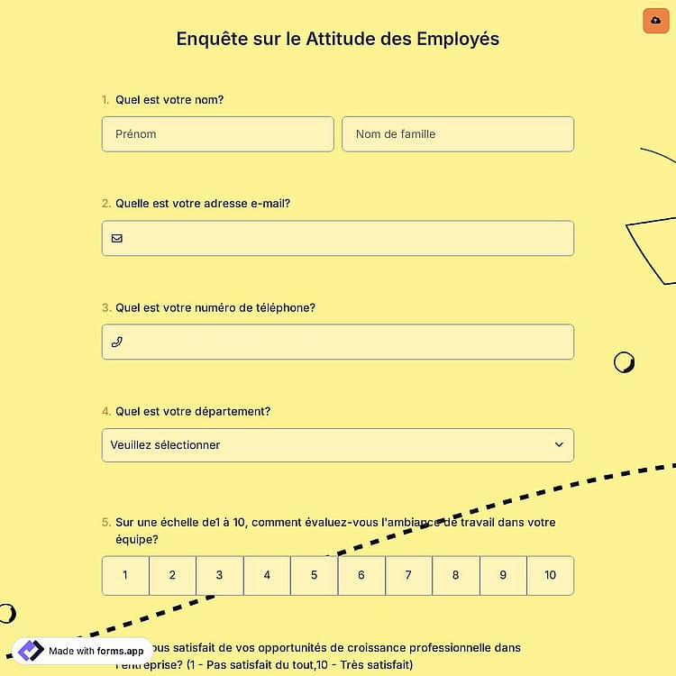 Enquête sur le Attitude des Employés
