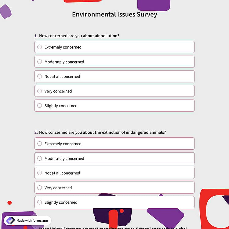 Environmental Issues Survey