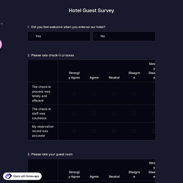 Hotel Guest Survey