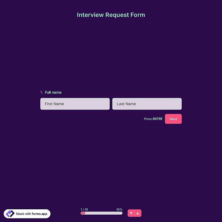 Interview Request Form