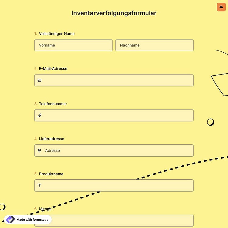 Inventarverfolgungsformular