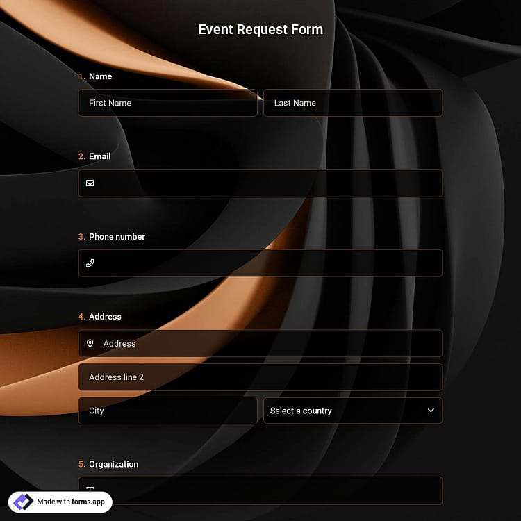 Event Request Form