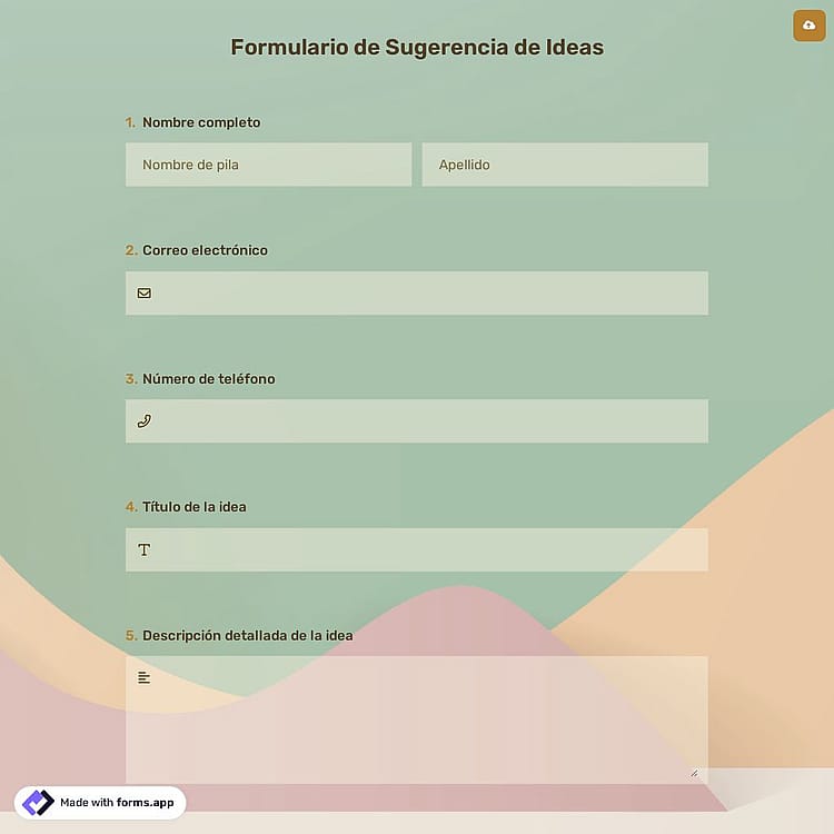 Formulario de Sugerencia de Ideas