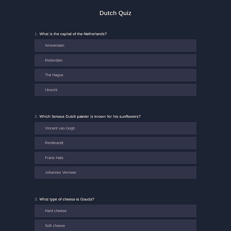 Dutch Quiz