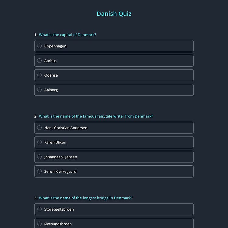 Danish Quiz