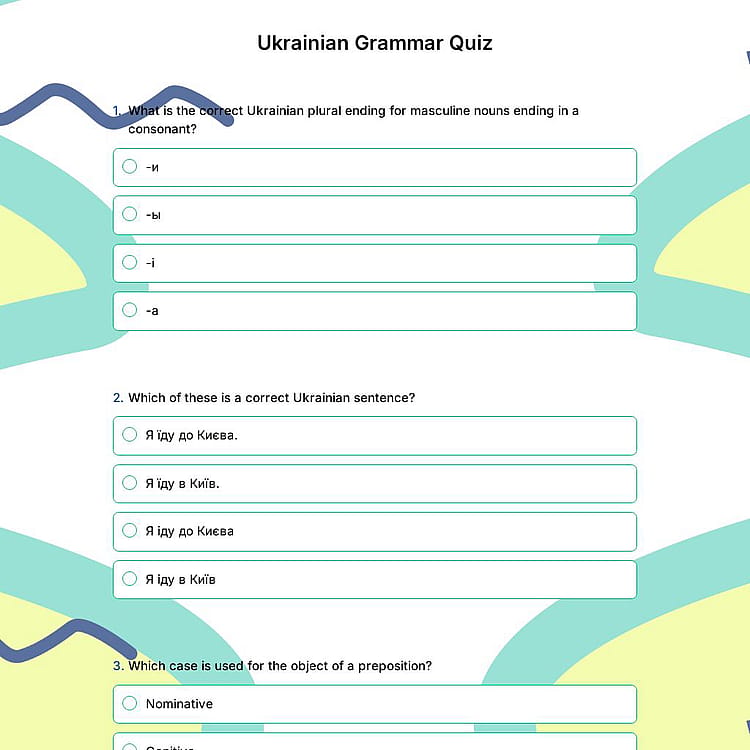 Ukrainian Grammar Quiz