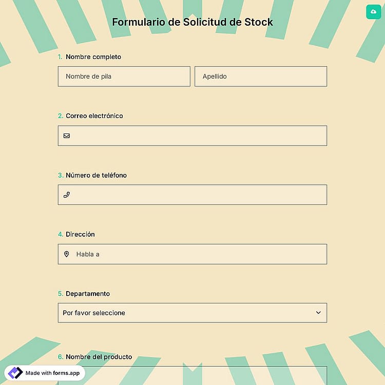 Formulario de Solicitud de Stock