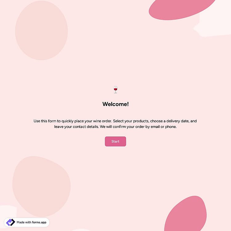 Wine Order Form