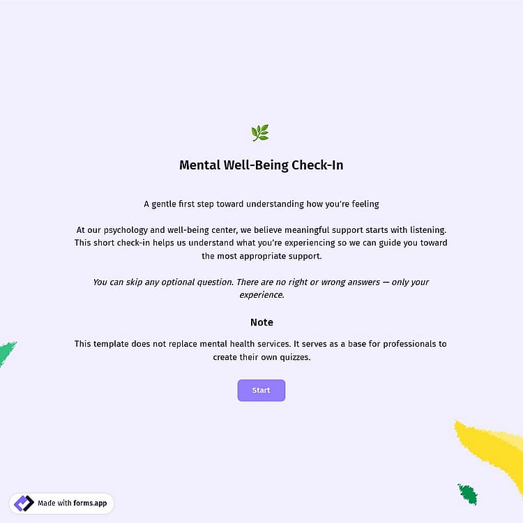 Mental Health Quiz