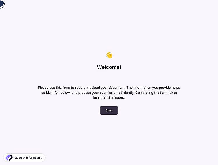 Document Upload Form
