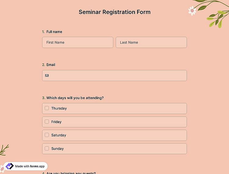 Seminar Registration Form