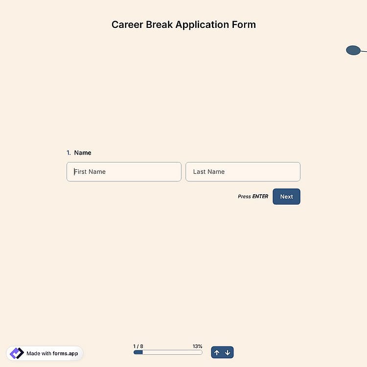 Career Break Application Form Template
