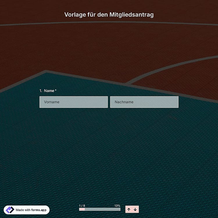Mitgliedsantragsformular-Vorlage