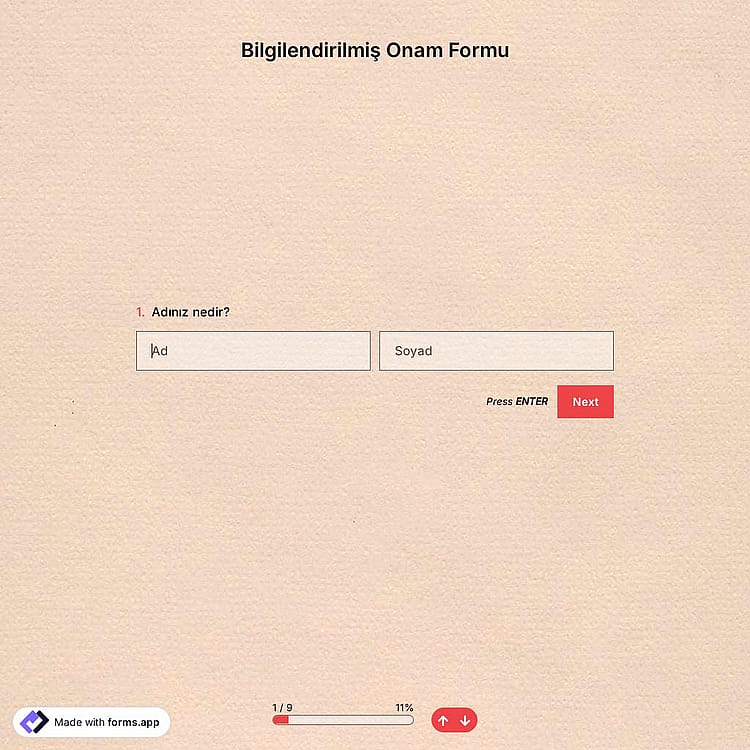 Bilgilendirilmiş Onam Formu Şablonu