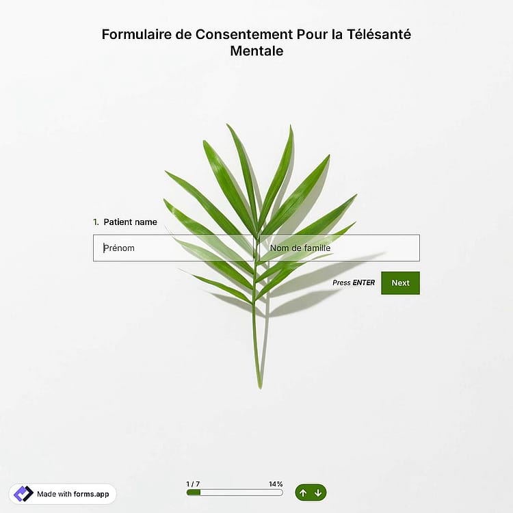Modèle de Formulaire de Consentement Pour la Télésanté Mentale
