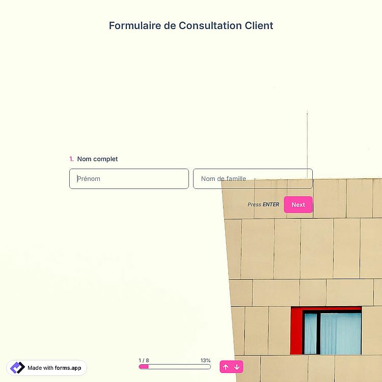 Modèle de formulaire de consultation client
