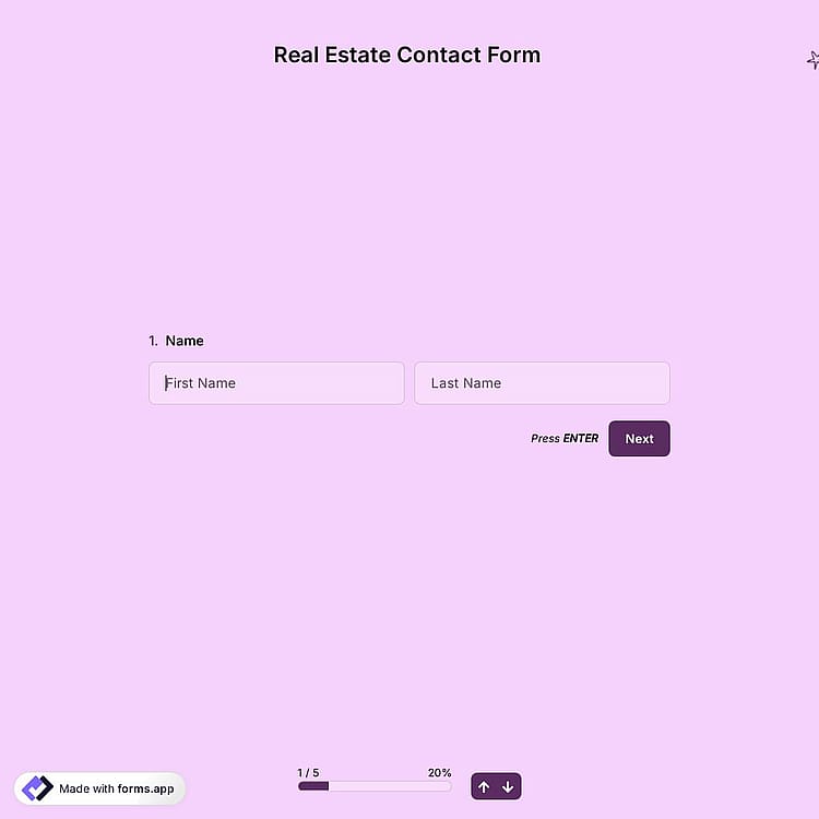 Real Estate Contact Form Template