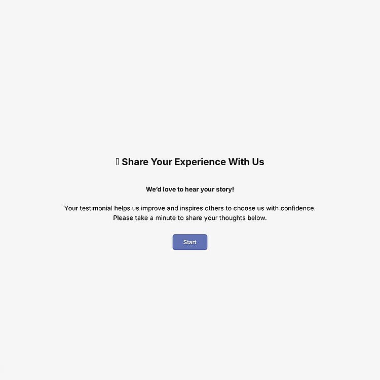 Testimonial Form Template