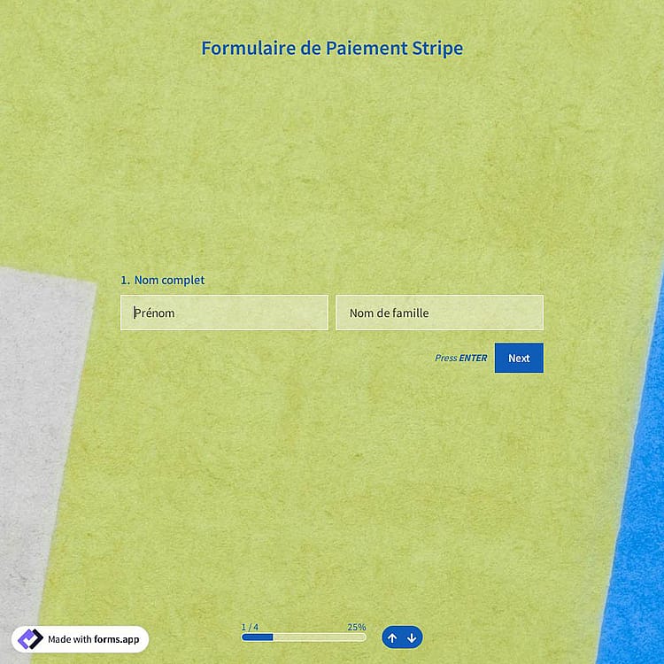 Modèle de formulaire de paiement Stripe