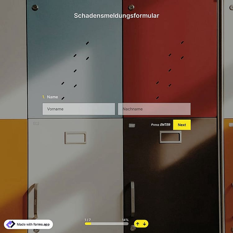 Schadensmeldungsformularvorlage