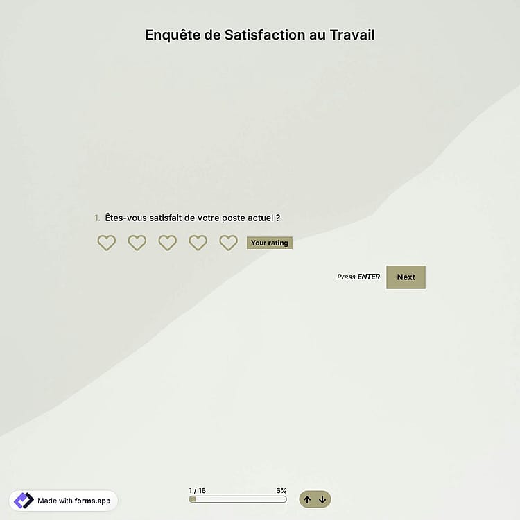 Modèle D'enquête de Satisfaction au Travail