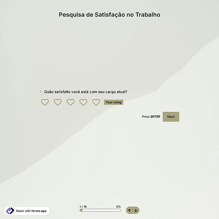 Modelo de Pesquisa de Satisfação no Trabalho